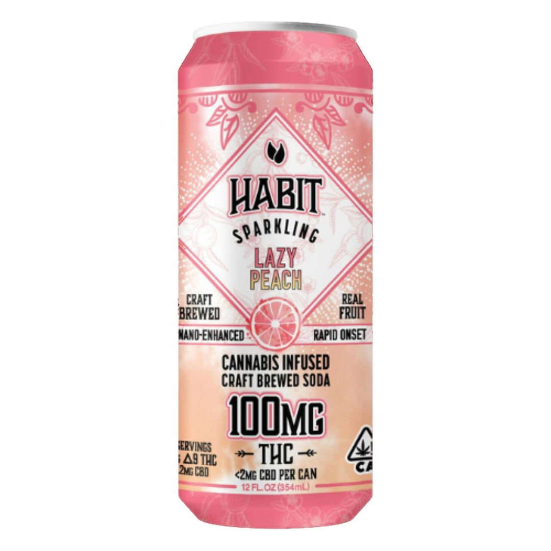 Drink Habit 100mg Delta 9 Sparkling Soda / Lazy Peach